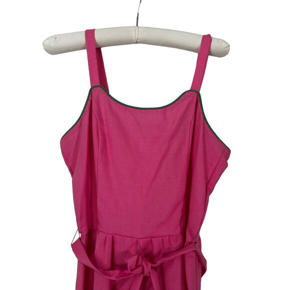 ✨Vintage 70s/80s Pink & Green sun summer‎ dress & jacket with tags Perwinkle 10 - Picture 10 of 13